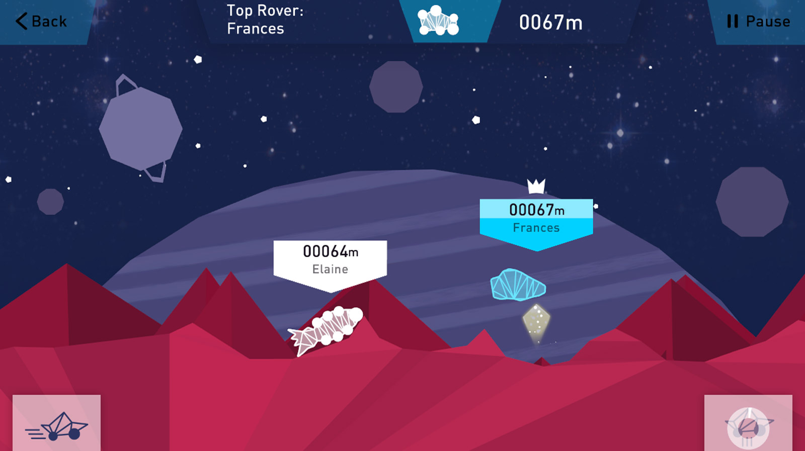 Screenshot from the Rugged Rovers game