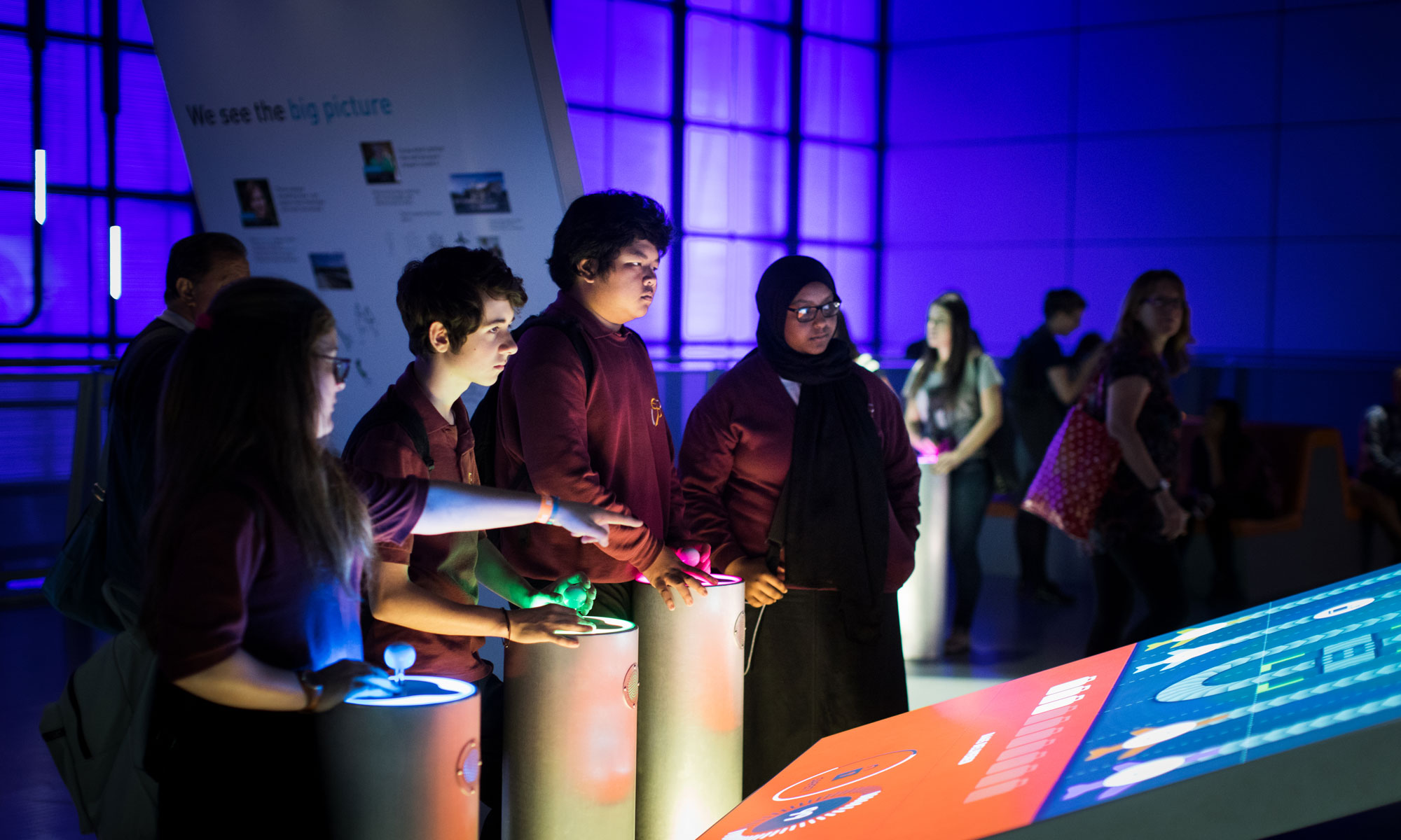 Students in the Engineer Your Future gallery at the Science Museum, London