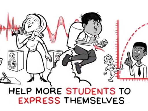 A still from the science capital teaching approach animation: help more students to express themselves.