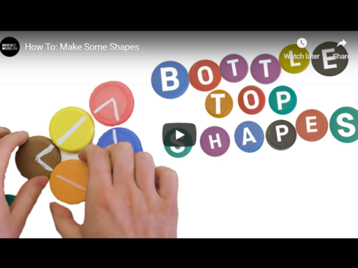 Bottle Top Shapes hands-on making activity video.