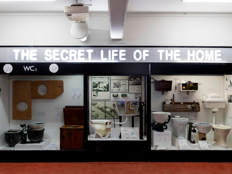 Photograph of the toilets on display in The Secret Life of the Home gallery